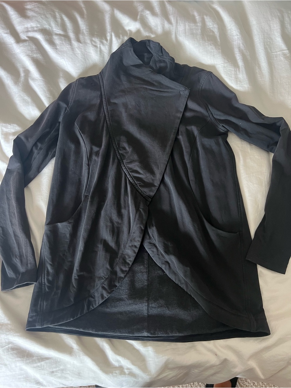 lululemon athletica Black Draped Wrap Jacket
